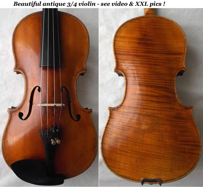 fine old 3/4 master violin 19th century